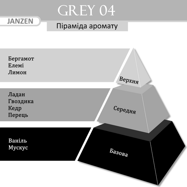 Клипса Janzen "Grey 04" (к-т 2 шт) 50004 фото